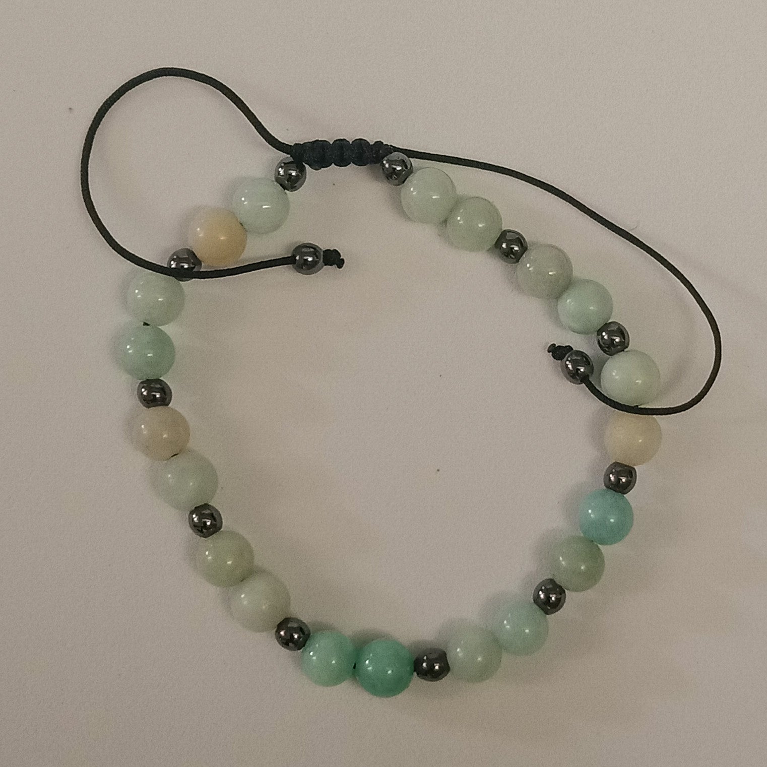 Amazonite Bracelet with Hematite Spacers