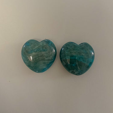 Blue Agate Heart Gemstone
