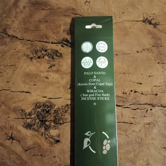 Palo Santo, Copal, Wiracoa Incense Sticks.