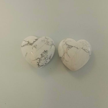 White Howlite Heart Gemstone