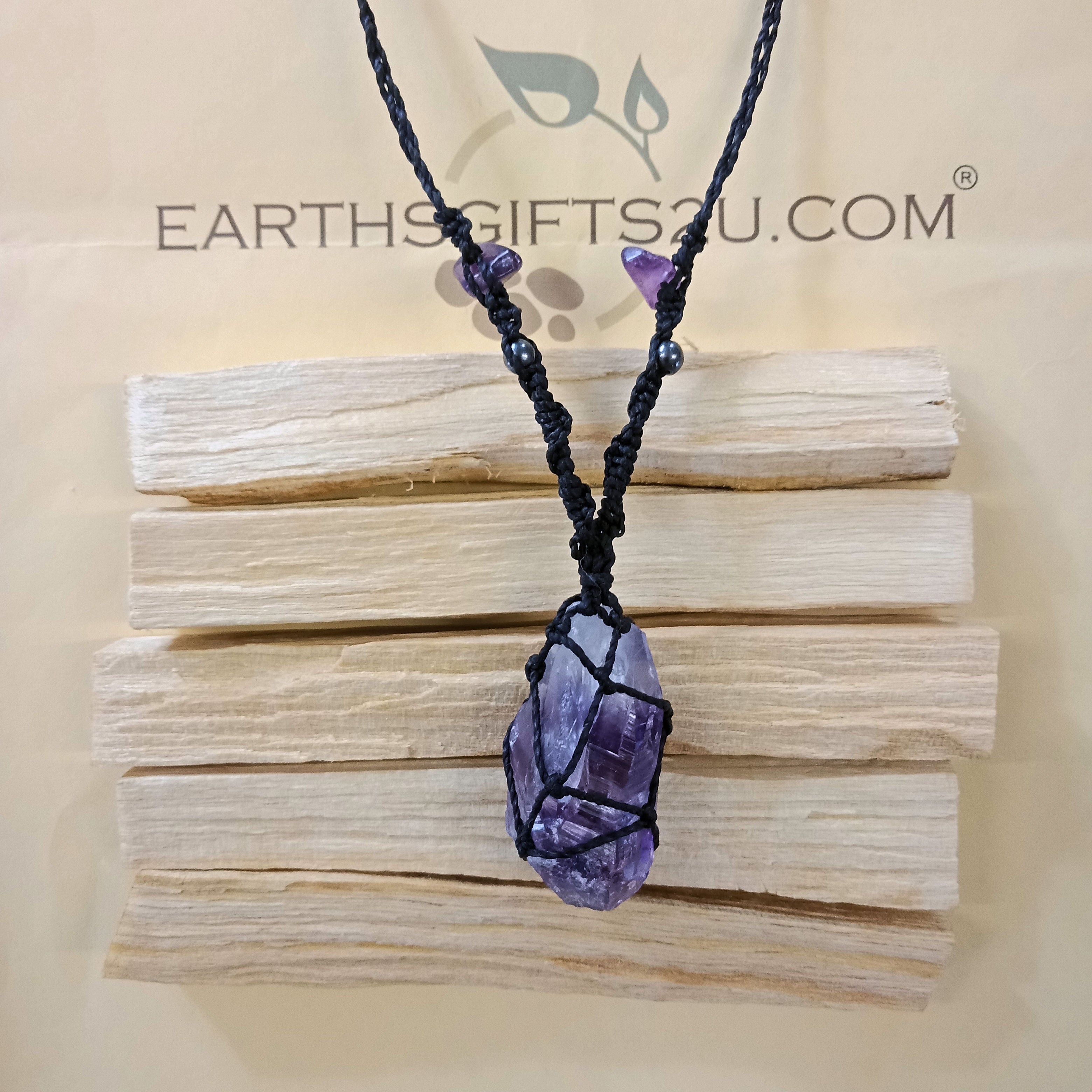 Amethyst Point Gemstone Pendant, Plain / Chip