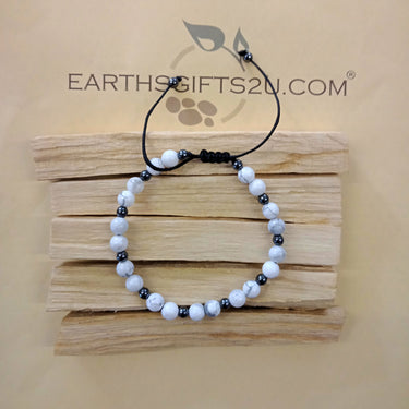 White Howlite Bracelets - EarthsGifts2u.com