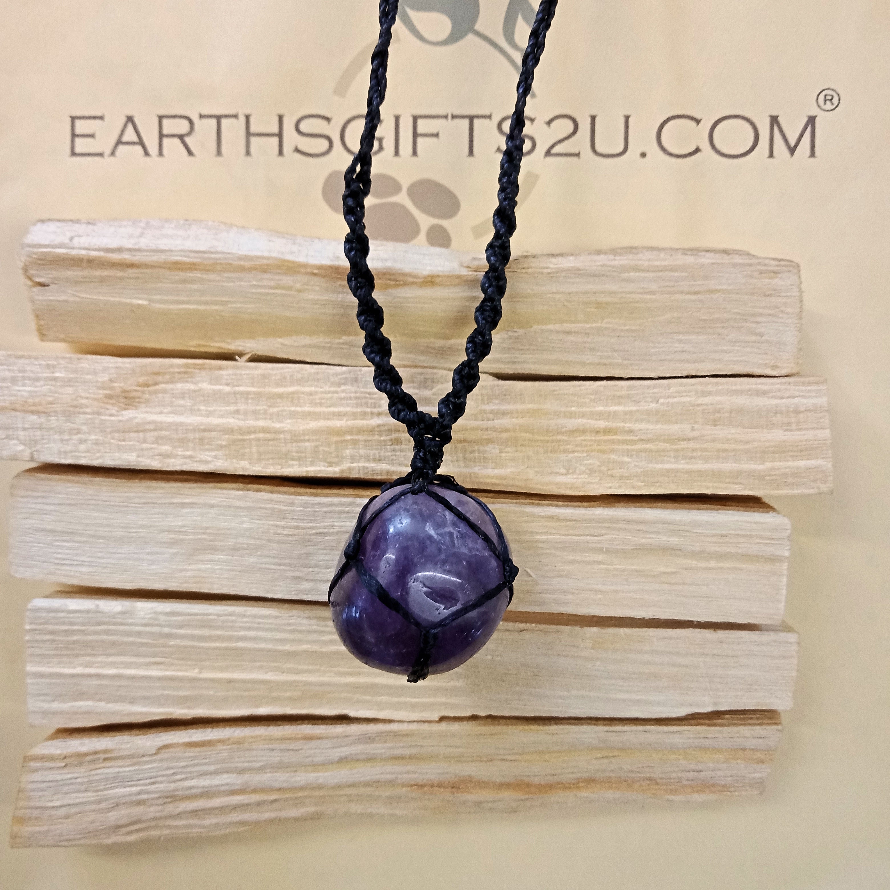 Amethyst Polished Stone Pendant, Plain / Chip